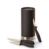 Messerblock Schwarz/silbern Kunststoff 4-Teilig - Silberfarben/Schwarz, Basics, Kunststoff (11/22cm) - Echtwerk
