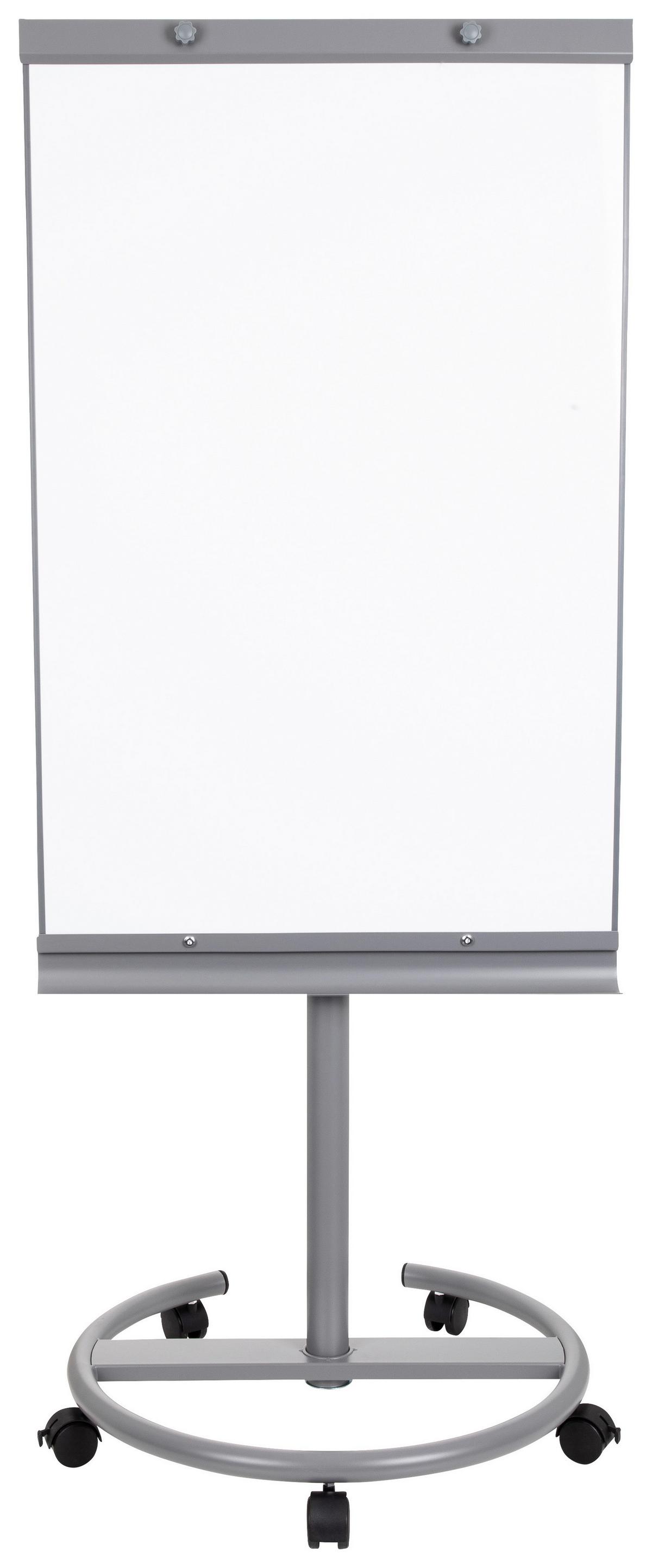 Whiteboard Multiboard - Silberfarben/Weiß, Basics, Kunststoff/Metall (65,5/133-190/60cm) - MID.YOU