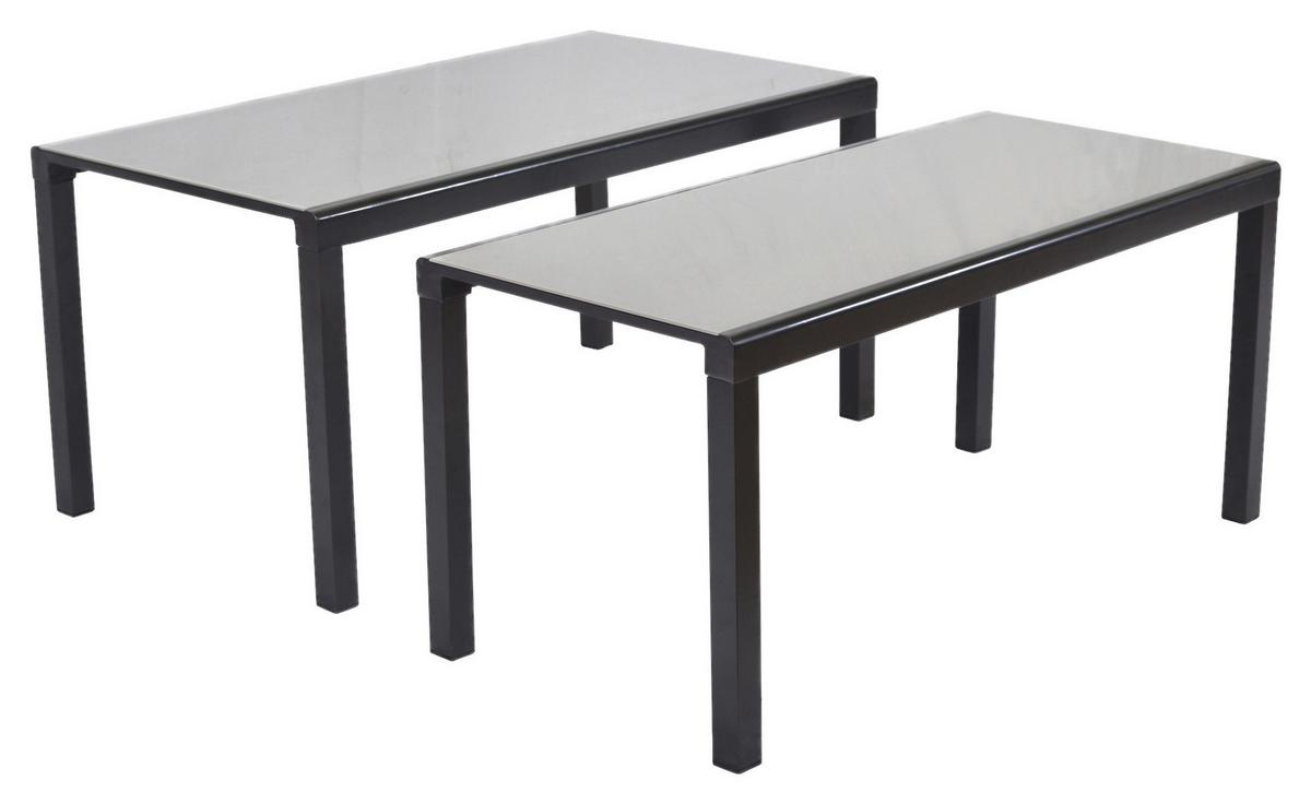 Gartenset Florenz - Graphitfarben/Grau, MODERN, Textil/Metall - Gardenson