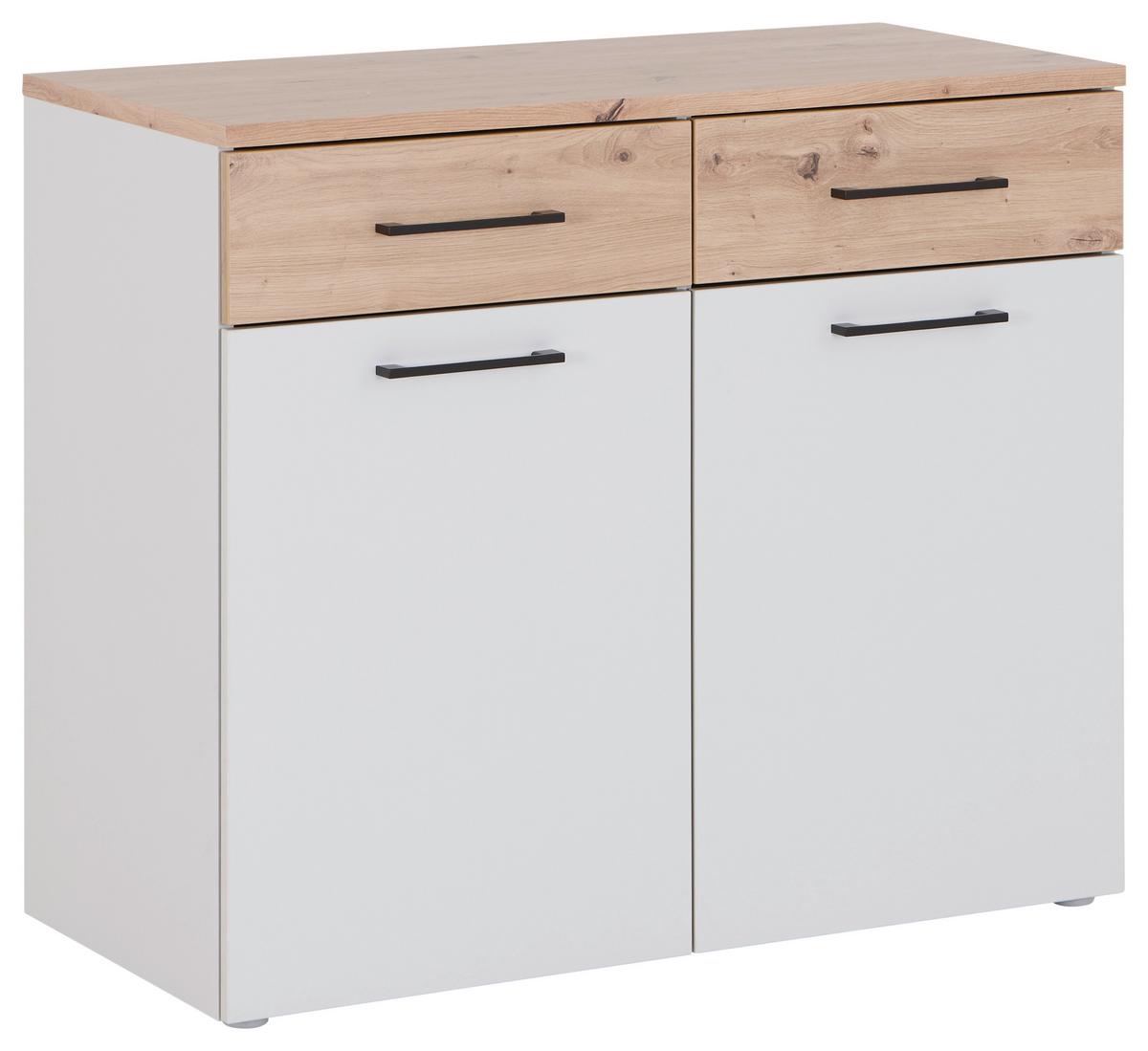 Kommode 100 cm Kontor K11, Eiche Dekor - Eichefarben/Grau, MODERN, Holzwerkstoff (100/87,6/47cm)