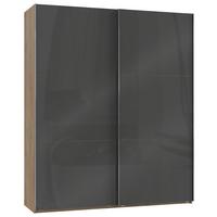 Schwebetürenschrank B: 200 Cm Level 36c Grau/eiche Dekor - Eichefarben/Grau, MODERN, Holzwerkstoff (200/236/65cm) - MID.YOU
