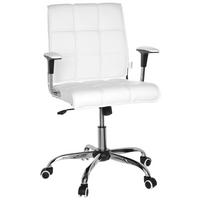 Drehstuhl Ernesto Weiß - Chromfarben/Weiß, MODERN, Kunststoff/Textil (61/87/59cm) - MID.YOU