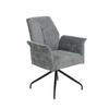 Armlehnstuhl Viktoria S - Hellgrau/Schwarz, MODERN, Textil/Metall (71/93/68cm) - MID.YOU
