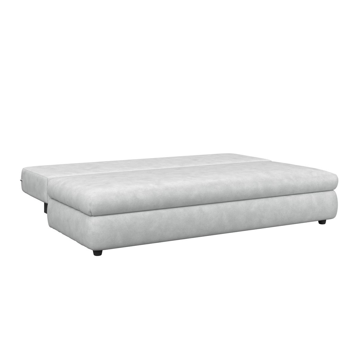 Schlafsofa Oslo Silberfarben, Lf: 200x140 cm - Silberfarben, Trend, Holz/Kunststoff (205/72/100cm)