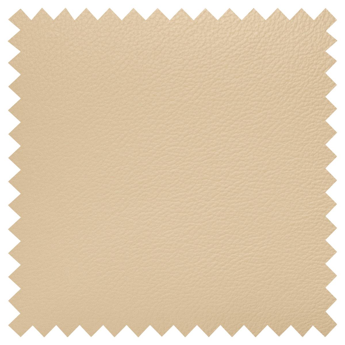 Ecksofa Santos Beige S: 241 Cm - Chromfarben/Beige, Design, Leder/Textil (241/168cm) - Livetastic