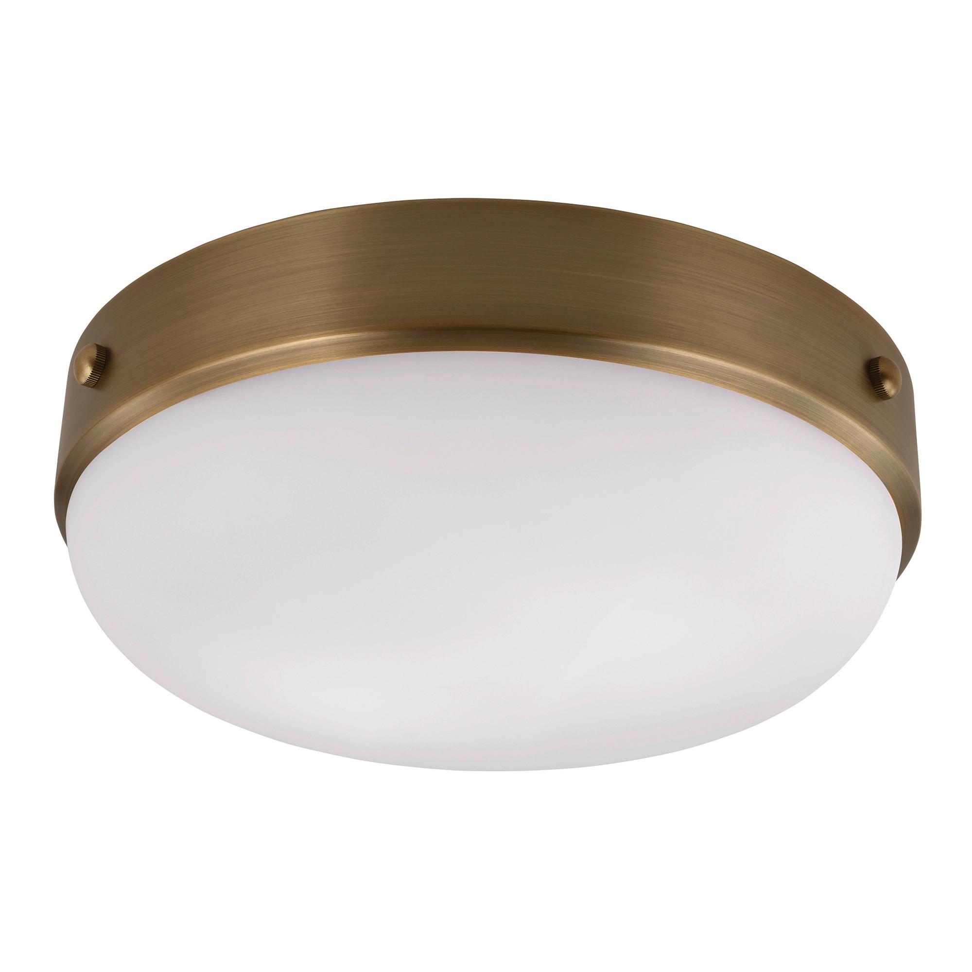 Deckenleuchte Fe-Cadence-F-Dab - Messingfarben, KONVENTIONELL, Glas/Metall (33/11.7cm) - Elstead Lighting