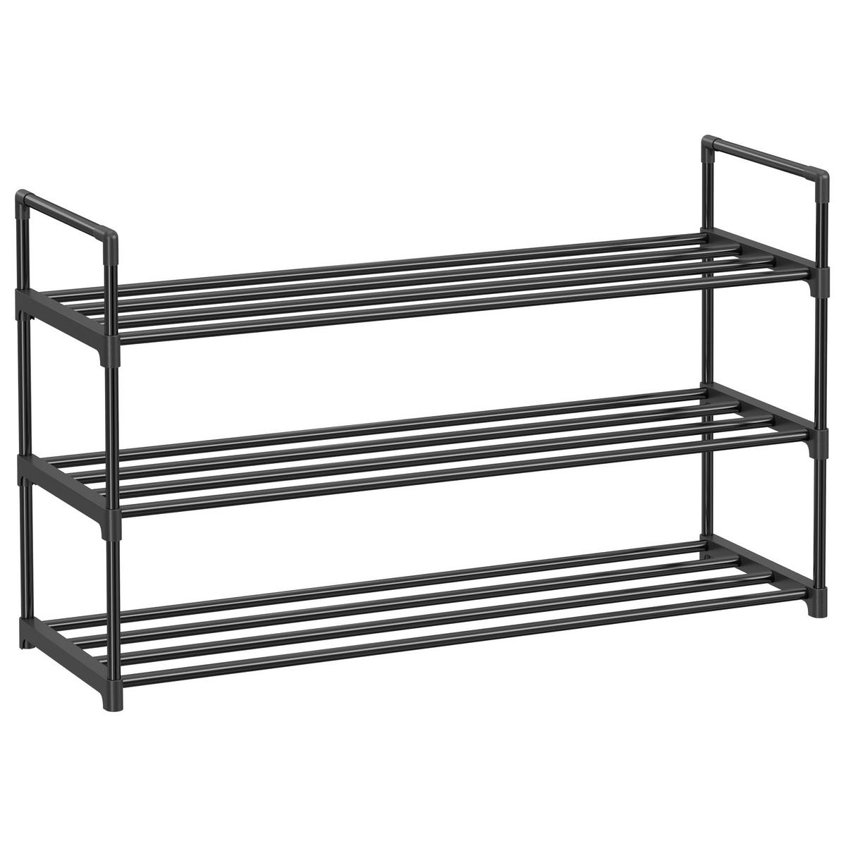 Regál na topánky čierny - čierna, Trend, kov/plast (92/54/30cm) - Boxxx