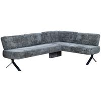 Eckbank Grün mit Metallbeinen Ulmo 248x176 cm - Schwarz/Grün, MODERN, Textil/Metall (248/176cm)