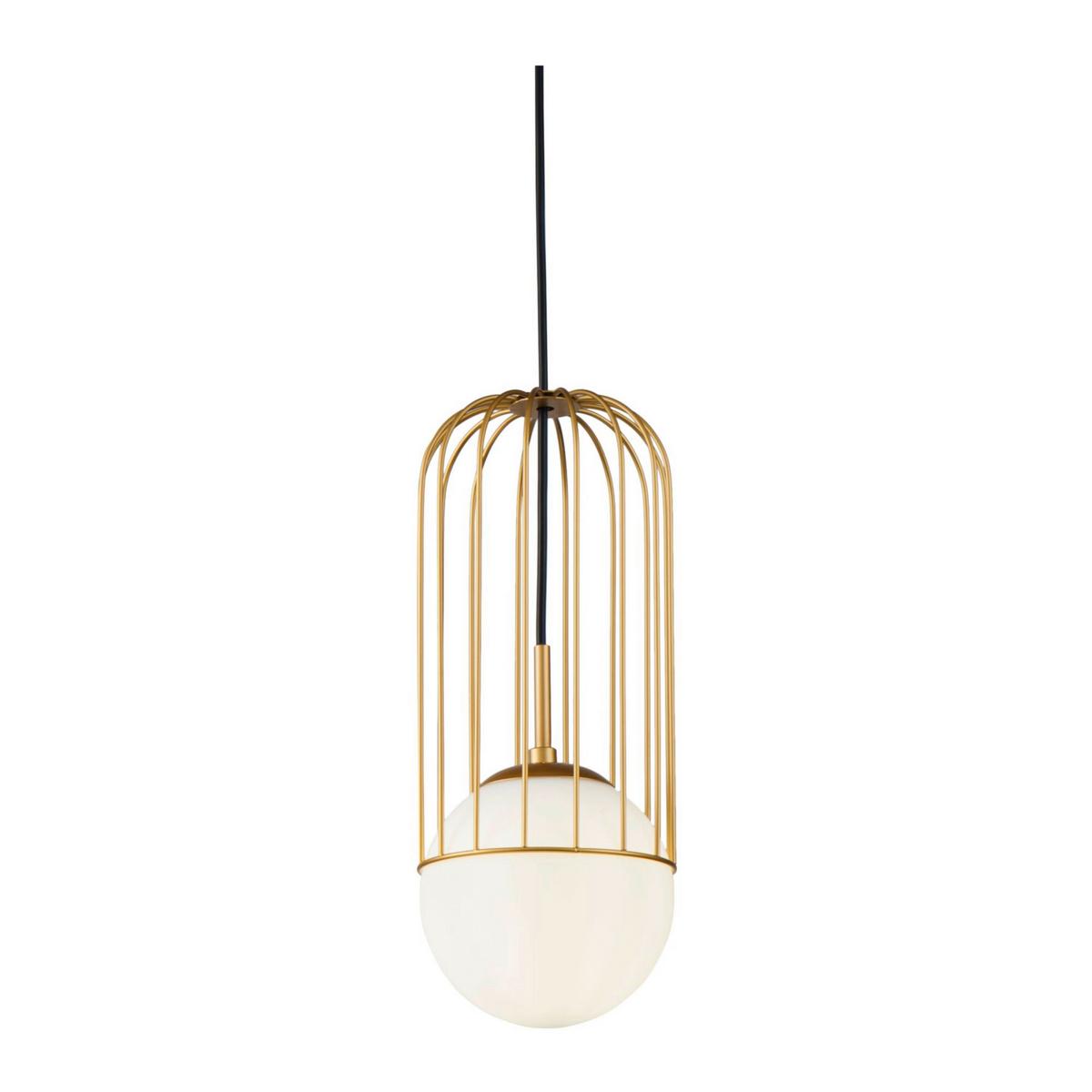 Hängeleuchte Telford H: 37,5cm 1-Flammig - Goldfarben, Basics, Glas/Metall (15/37,5cm) - MAYTONI