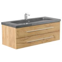 WASCHTISCHKOMBI Yamo, Eichefarben B: 100cm - Eichefarben, Basics, Holzwerkstoff/Stein (130cm) - MID.YOU