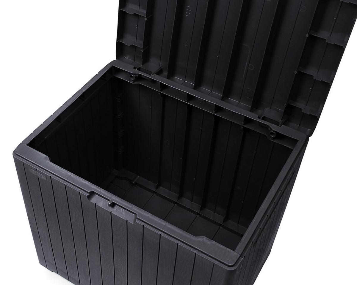 Kissenbox City 58x55x44 cm 113l Anthrazit - Anthrazit, Basics, Kunststoff (58/55/44cm)