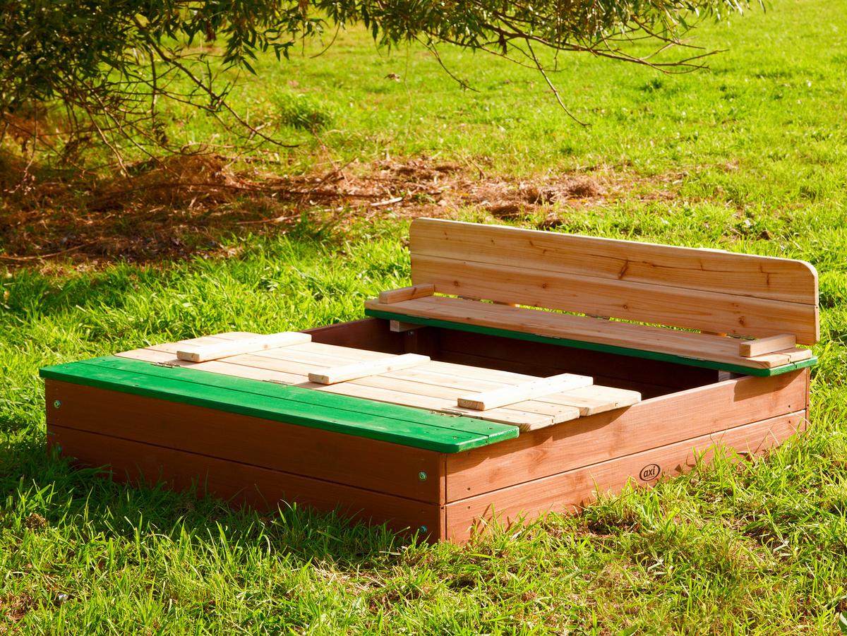 Sandkasten A031.012.00 Ella - Braun/Grün, Basics, Holz (120/120/20cm) - Ambia Garden