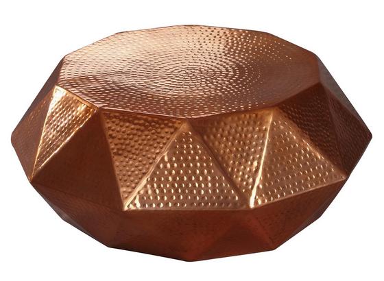 Runder Couchtisch Metall mit Ablage Diamant, Kupferfarben - Kupferfarben, LIFESTYLE, Metall (73/73/28,5cm) - Livetastic Runder Couchtisch Metall mit Ablage Diamant, Kupferfarben - Kupferfarben, LIFESTYLE, Metall (73/73/28,5cm) - Livetastic