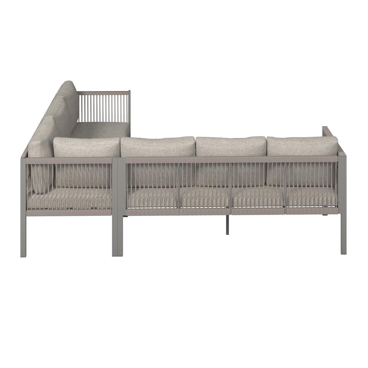 LOUNGEGARNITUR AUCKLAND - Beige/Creme, MODERN, Glas/Textil (242/195cm) - Beldano