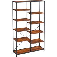 Bücherwand B: 100 Cm Braun/weiß - Schwarz/Braun, Basics, Holzwerkstoff/Metall (100/170/30cm) - Boxxx