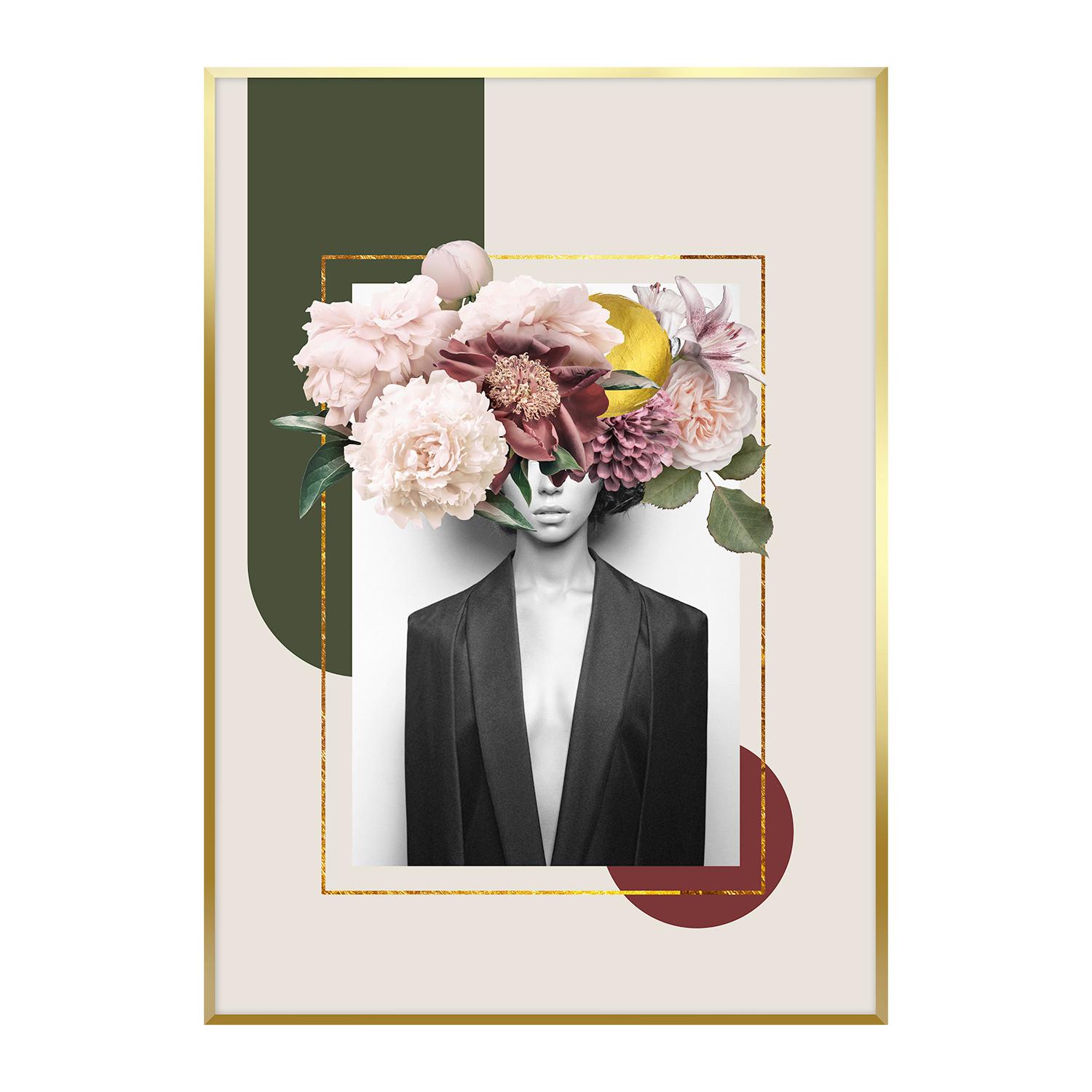 Obraz Elena, ca. 50/70cm - barvy zlata/vícebarevná, kompozitní dřevo/papír (50/70cm) - Mömax