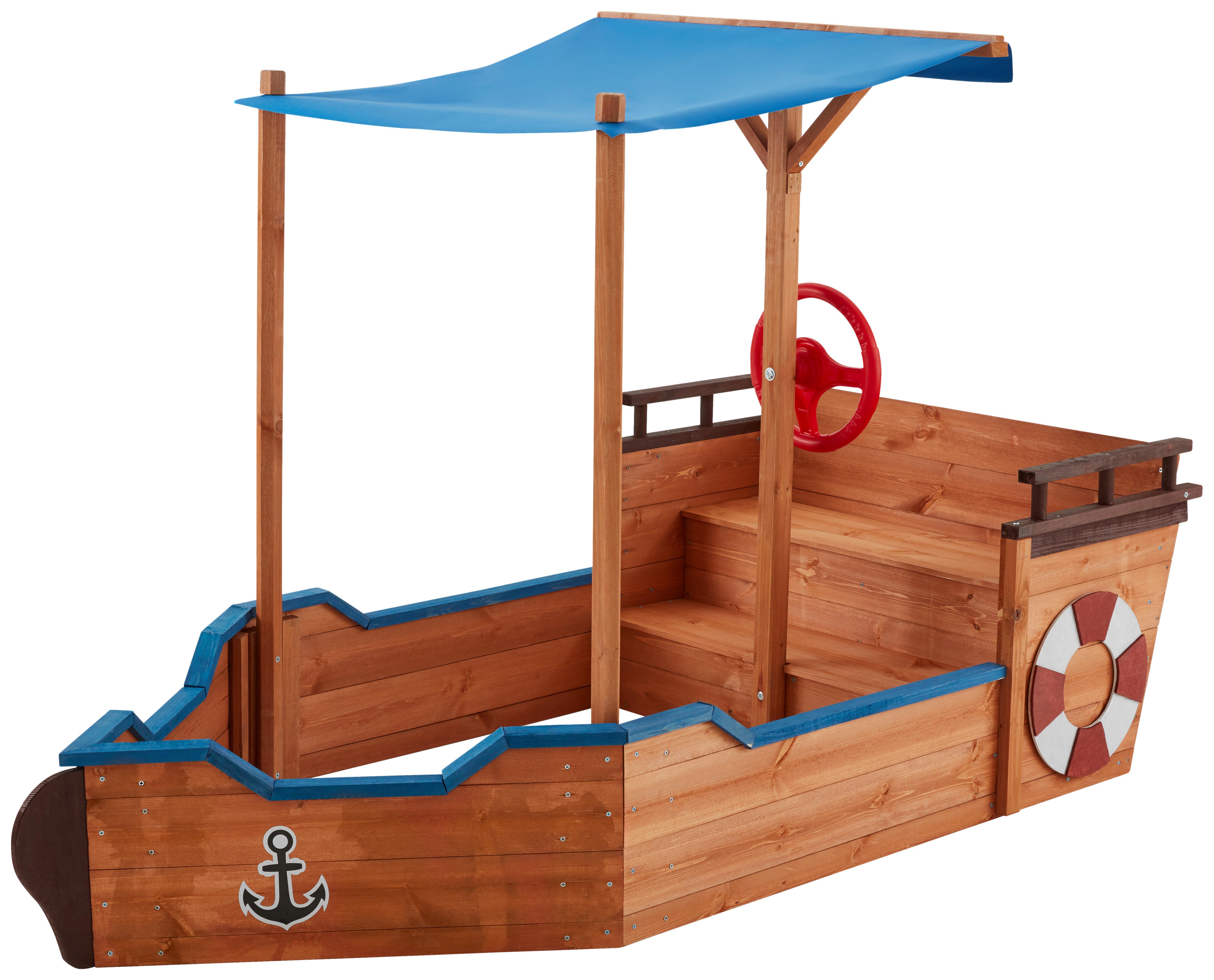 Sandkasten Matschekiste - Naturfarben, Basics, Holz (160/78/103cm)