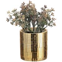 Kunstpflanze Elli - Rotbraun/Hellgelb, KONVENTIONELL, Glas/Keramik (16/20cm) - Luca Bessoni