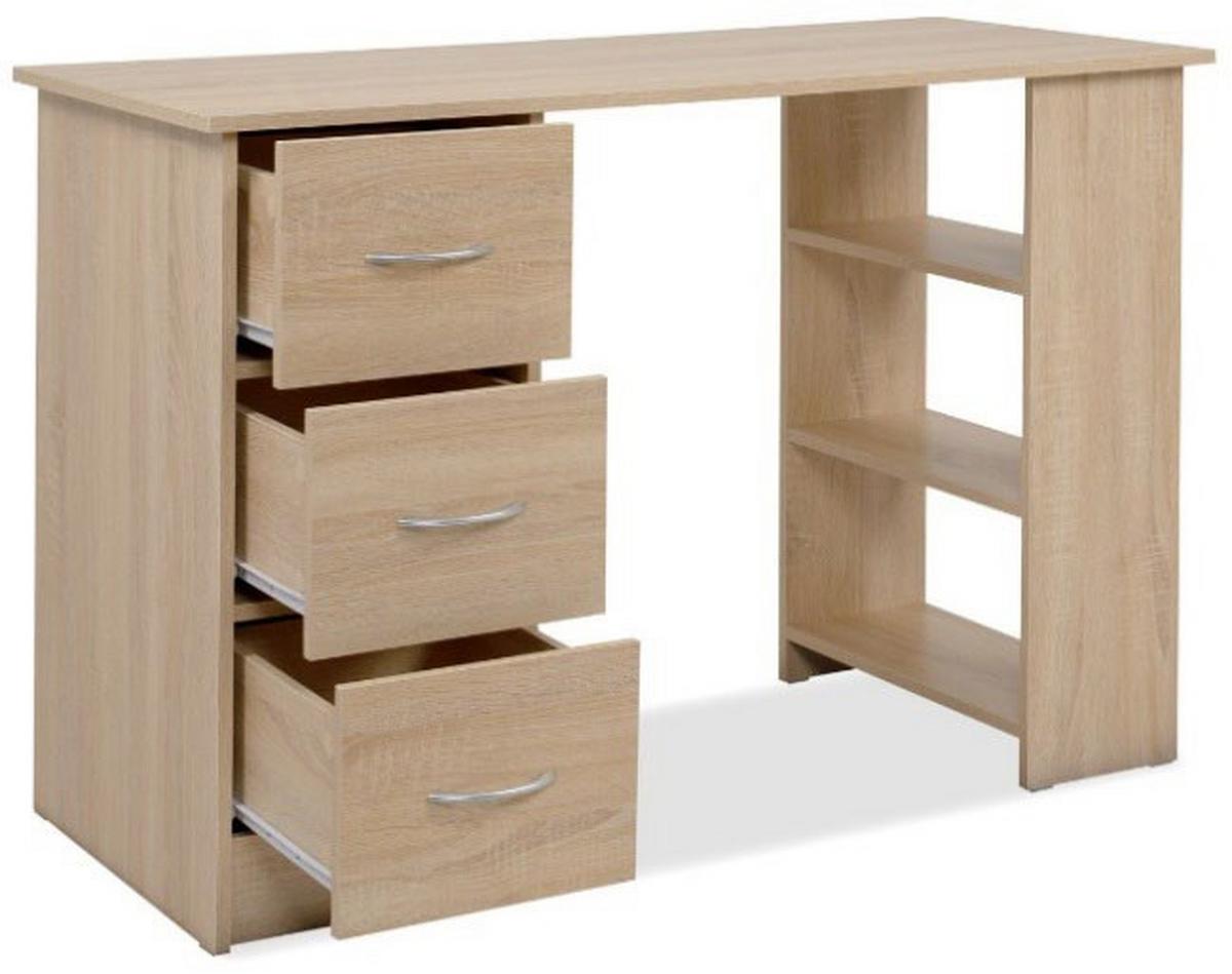 Schreibtisch Lasse Sonoma Eiche D. L: 115cm - Sonoma Eiche, Basics, Holzwerkstoff (115/49/75cm) - MID.YOU