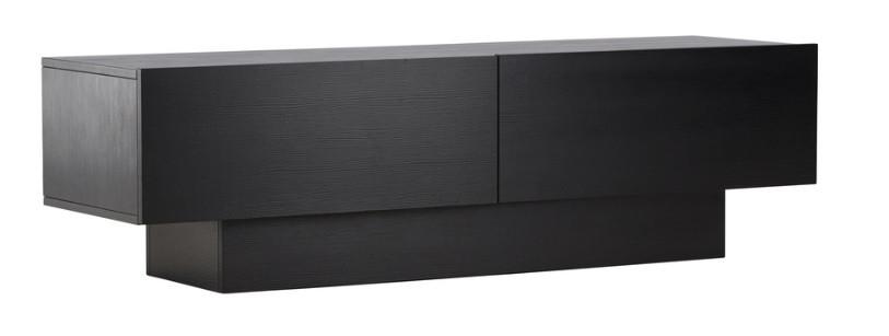 Lowboard Skagerrakk Schwarz B: 160cm - Schwarz, Design, Holzwerkstoff (160/45/47cm) - Livetastic