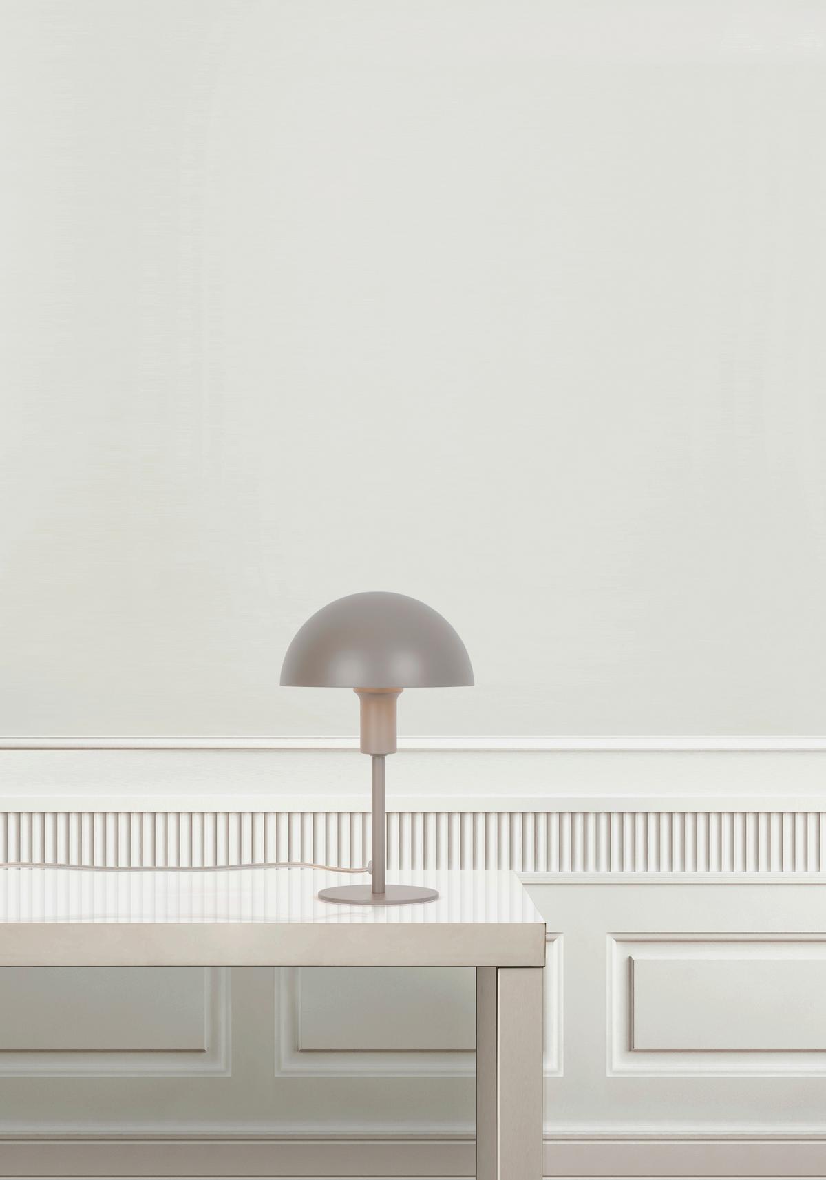Tischleuchte Ellen Mini Braun D: 16 cm - Beige/Braun, Basics, Holz/Metall (16/25cm) - Nordlux