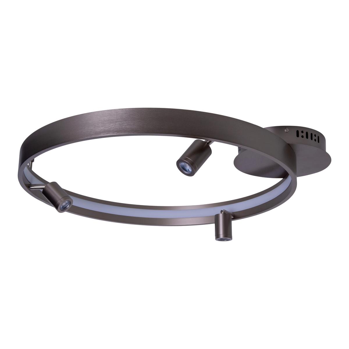 LED-Deckenleuchte Titanfarben, 37w - Titanfarben, KONVENTIONELL, Kunststoff/Metall (65/58/9cm) - Näve