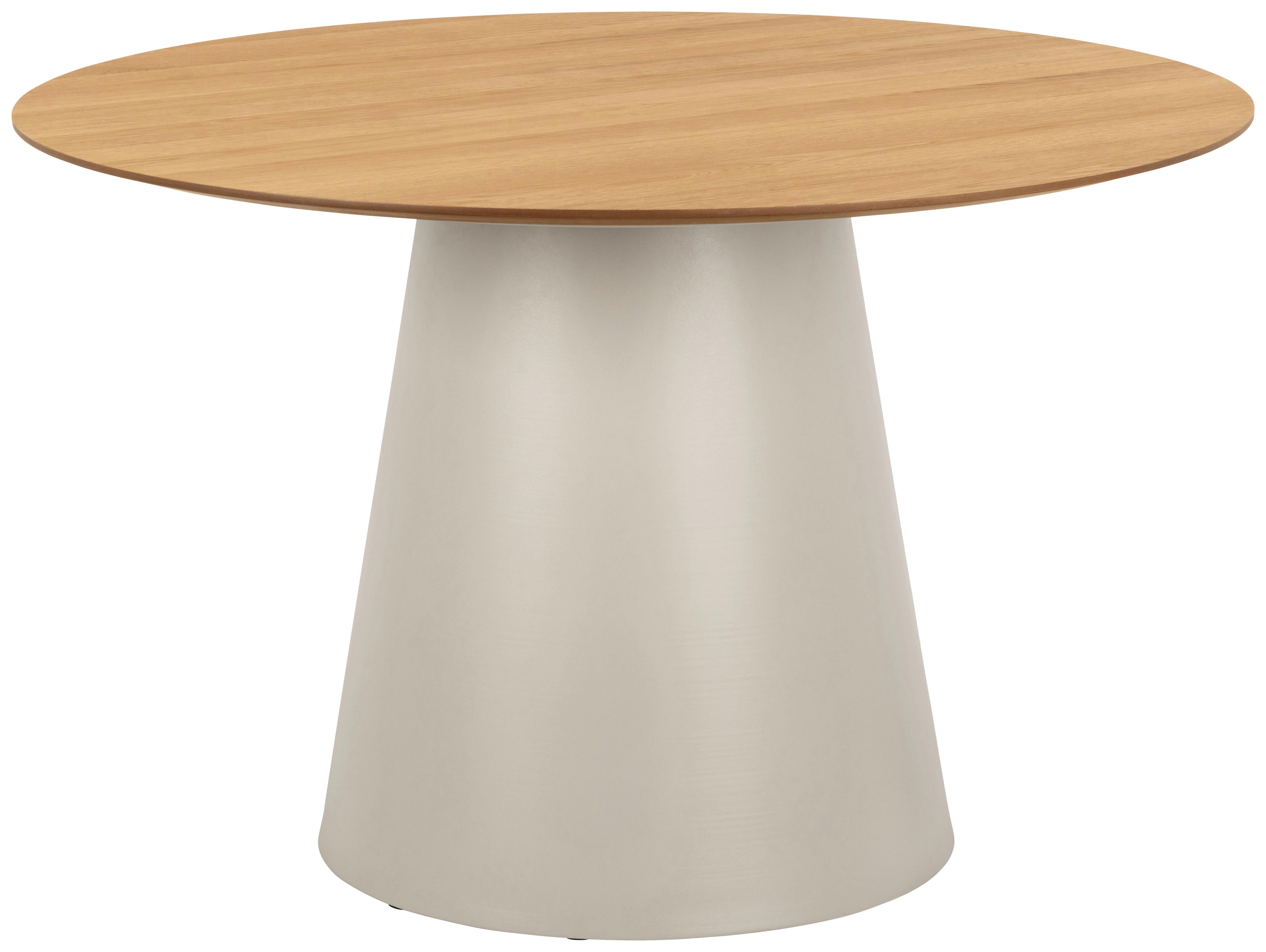 Jedálenský stôl SOLI 120 - sivá/farba duba, Design, kov/drevo (120/75cm) - MID.YOU