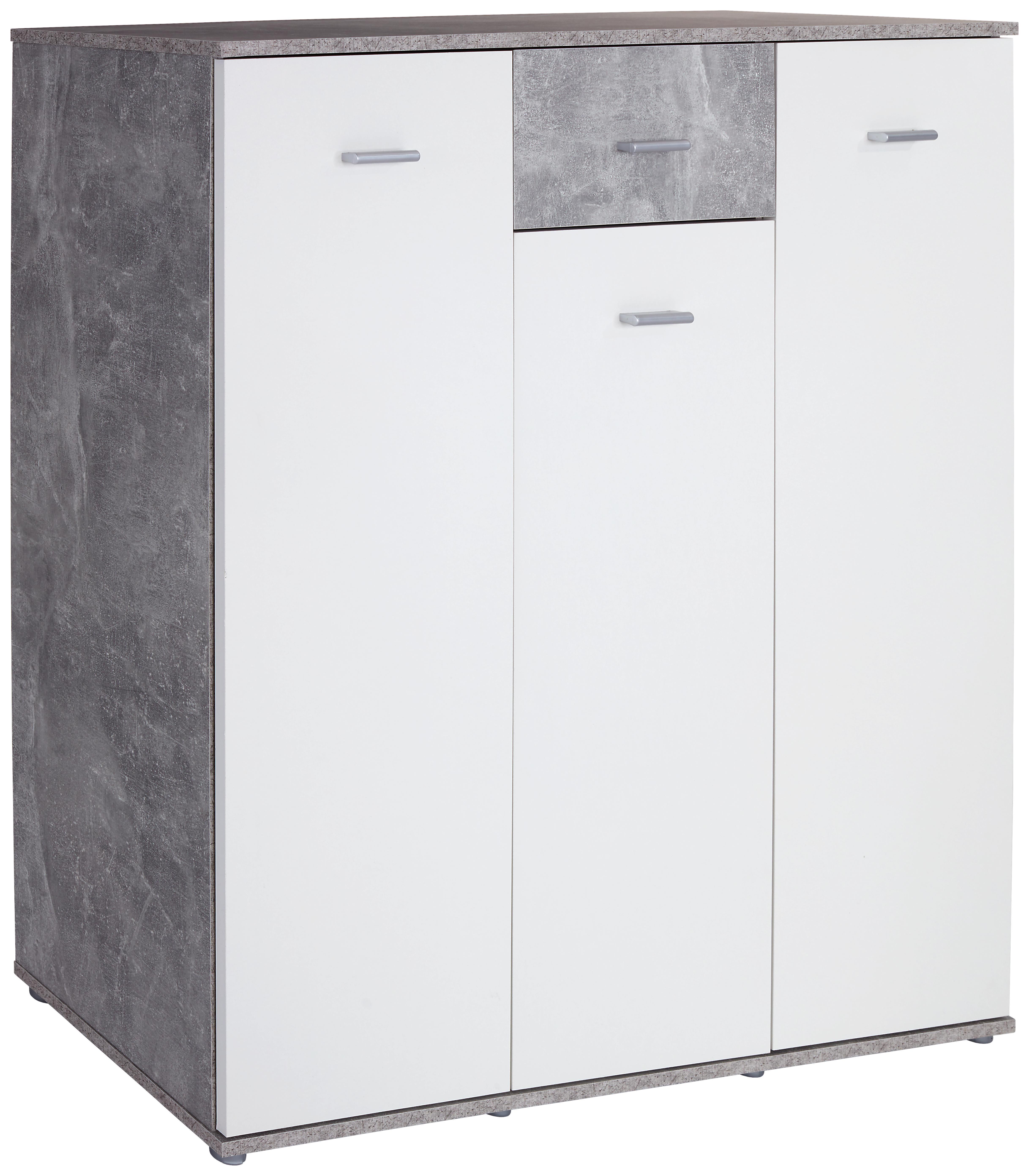 Cipősszekrény Mano Xr 04 - Szürke/Fehér, modern, Faalapú anyag (120/120/40cm)