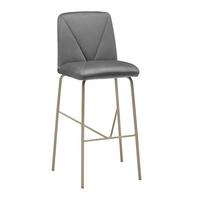 Barová stolička TARA - sivá/šampanská, Modern, kov/drevo (53/110/57cm) - Modern Living