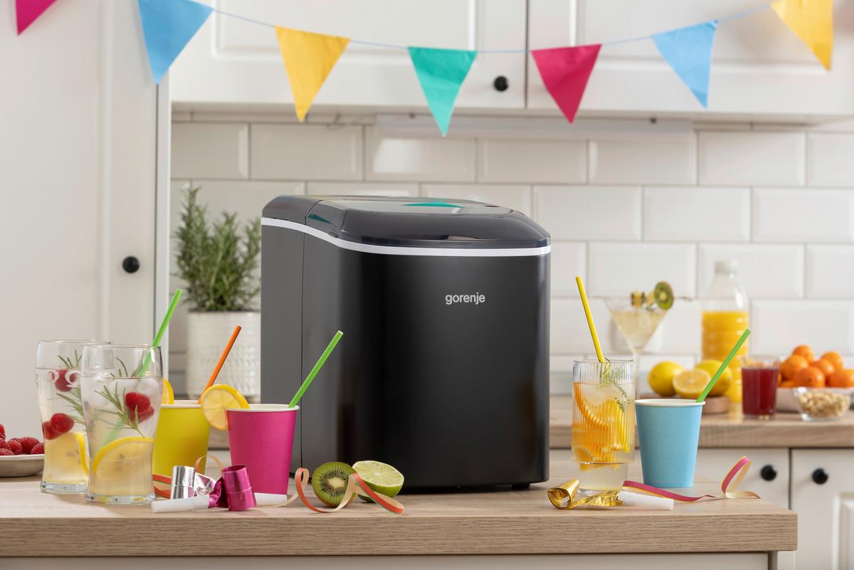 EISWÜRFELMASCHINE 120W - Schwarz, Basics, Kunststoff/Metall (32,3/36,3/24,8cm) - Gorenje