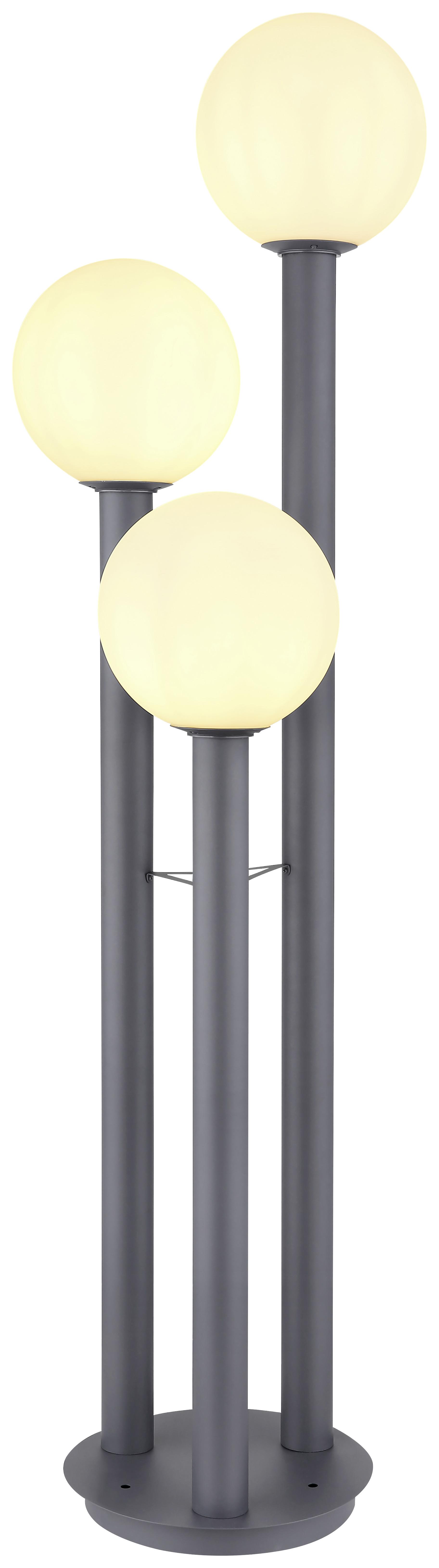 Außenleuchte 31864-3 - Anthrazit/Opal, Basics, Glas/Metall (45/160cm) - Globo