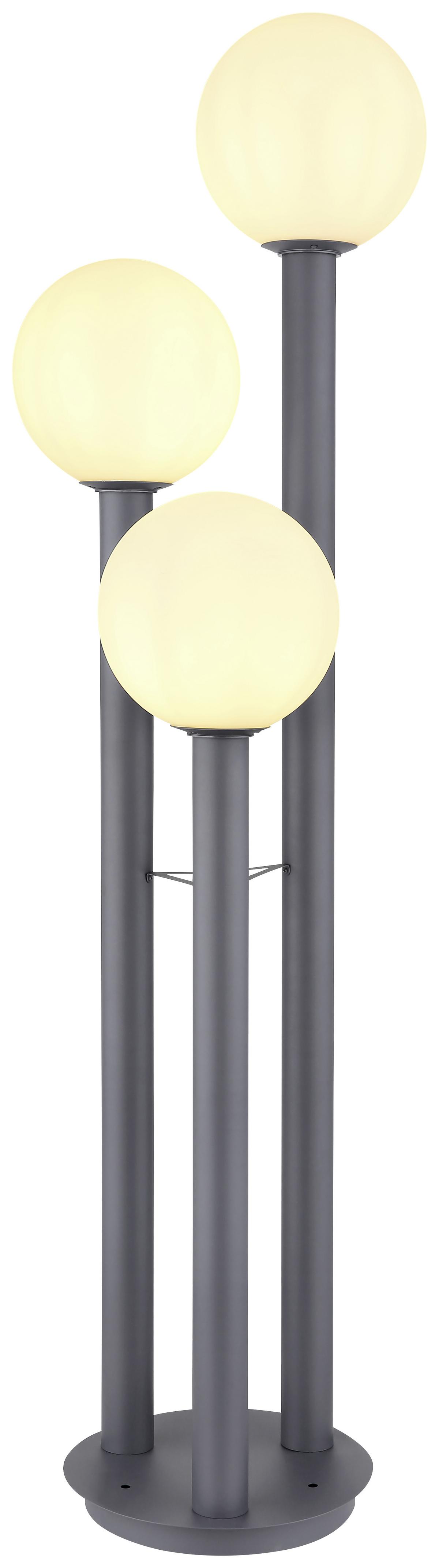 Außenleuchte 31864-3 - Anthrazit/Opal, Basics, Glas/Metall (45/160cm) - Globo