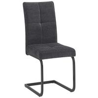 Schwingstuhl Magnus Dunkelgrau B: 39 cm - Dunkelgrau/Schwarz, LIFESTYLE, Textil/Metall (39/98/43cm) - MID.YOU