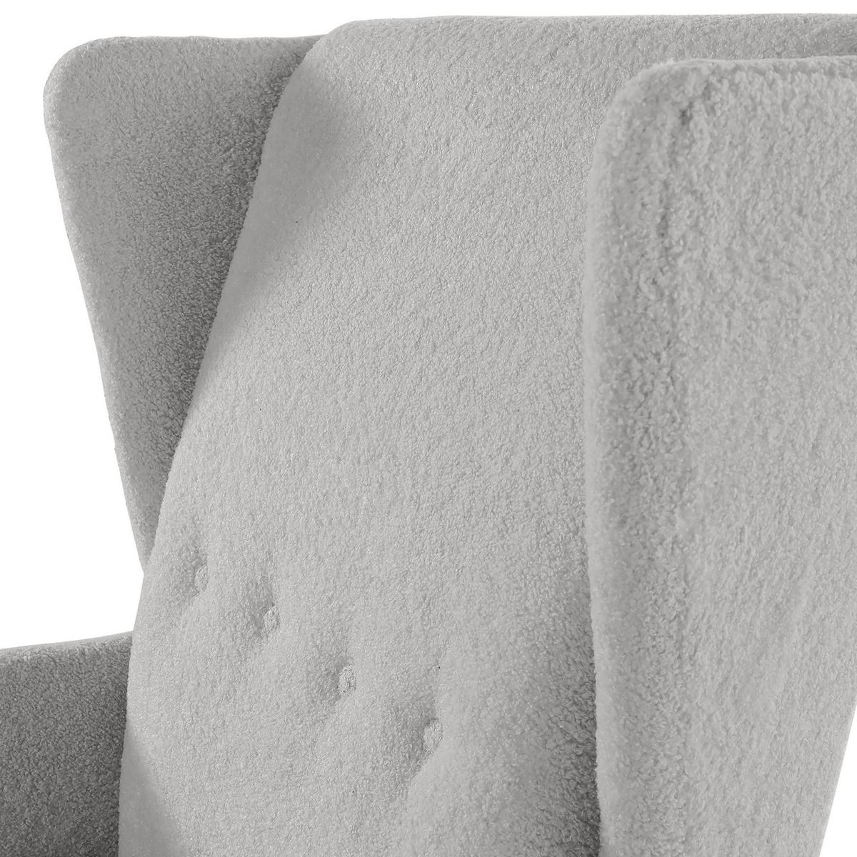 Ohrensessel Versailles Schlammfarben B: 72 cm - Schlammfarben/Dunkelbraun, Design, Textil (72/104/85cm) - MID.YOU