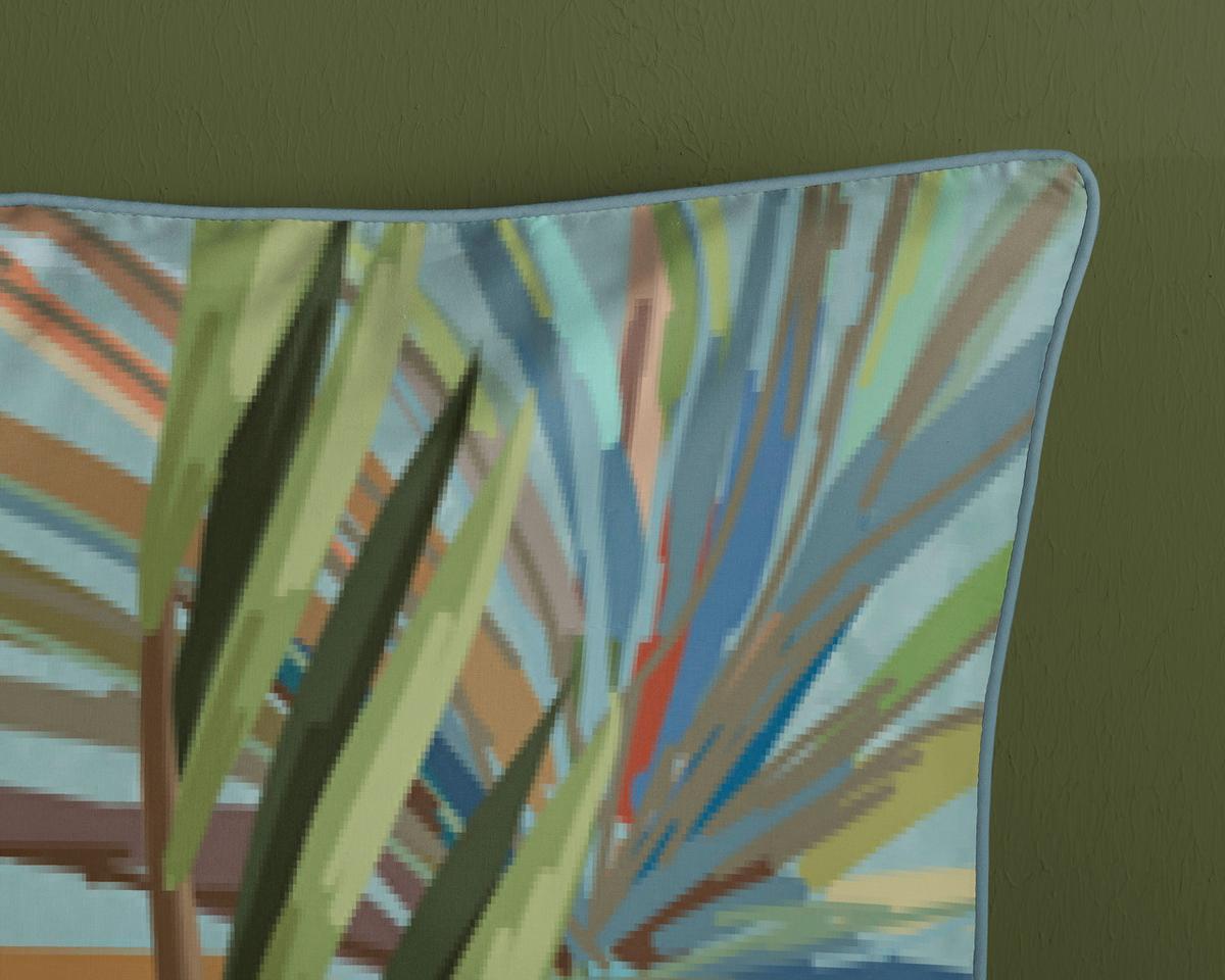 Wendebettwäsche Yasmin Blau Türkis 155x220 cm - Türkis/Blau, Natur, Textil (155/220cm)