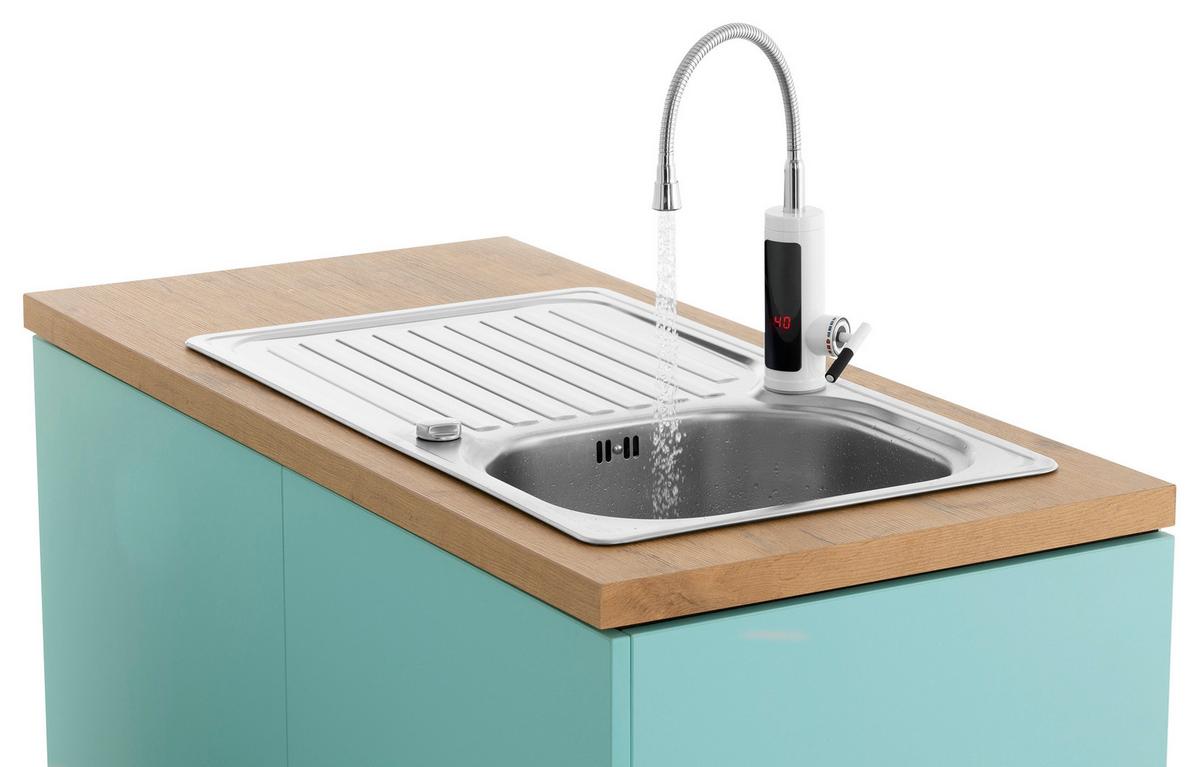 KÜCHENARMATUR 3600W, Warm- und Kaltwasser - Chromfarben/Weiß, Basics, Kunststoff (36,5/15/6,5cm) - EASYMAXX