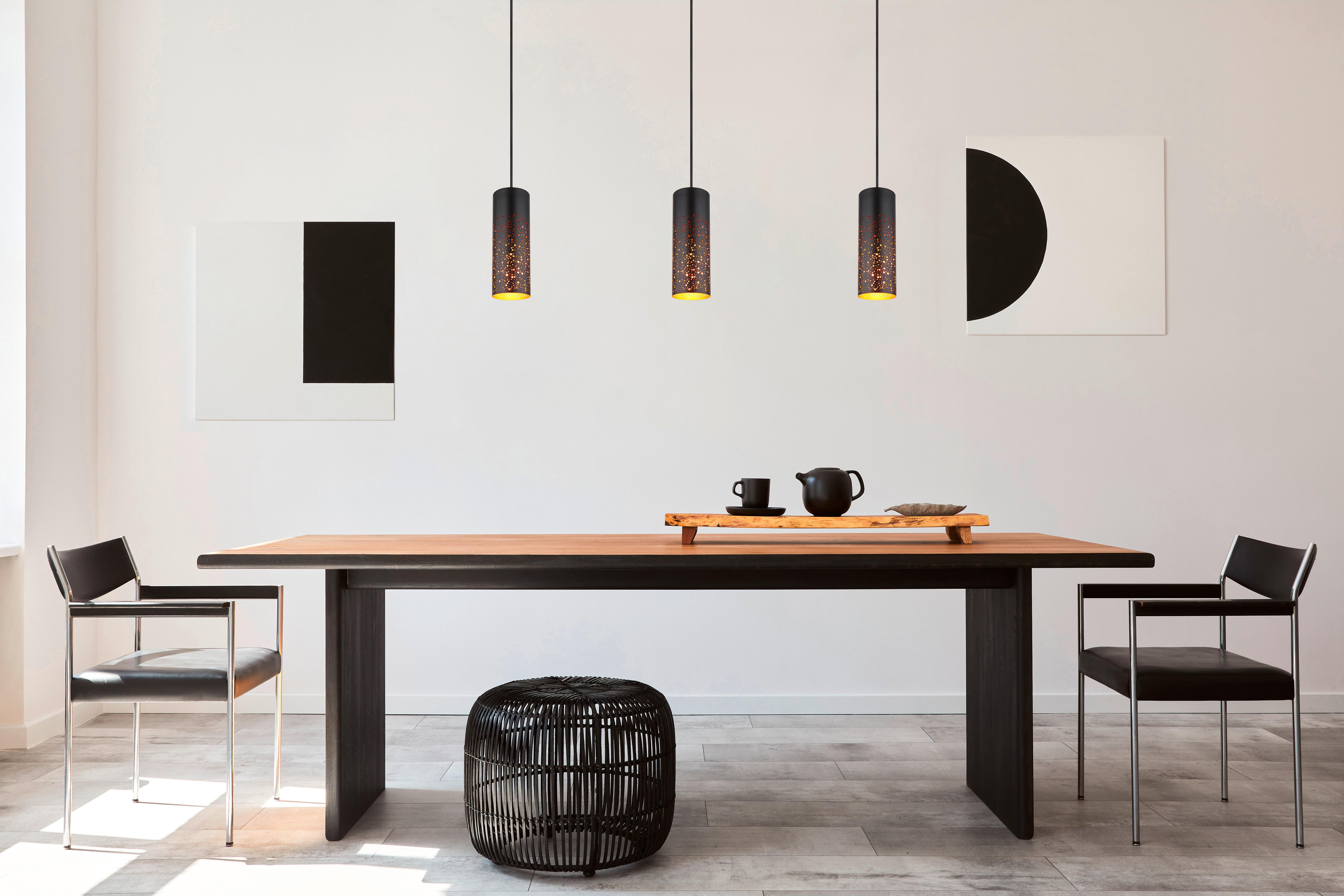 Hängeleuchte 21005h - Goldfarben/Schwarz, Design, Metall (10/150cm) - Globo