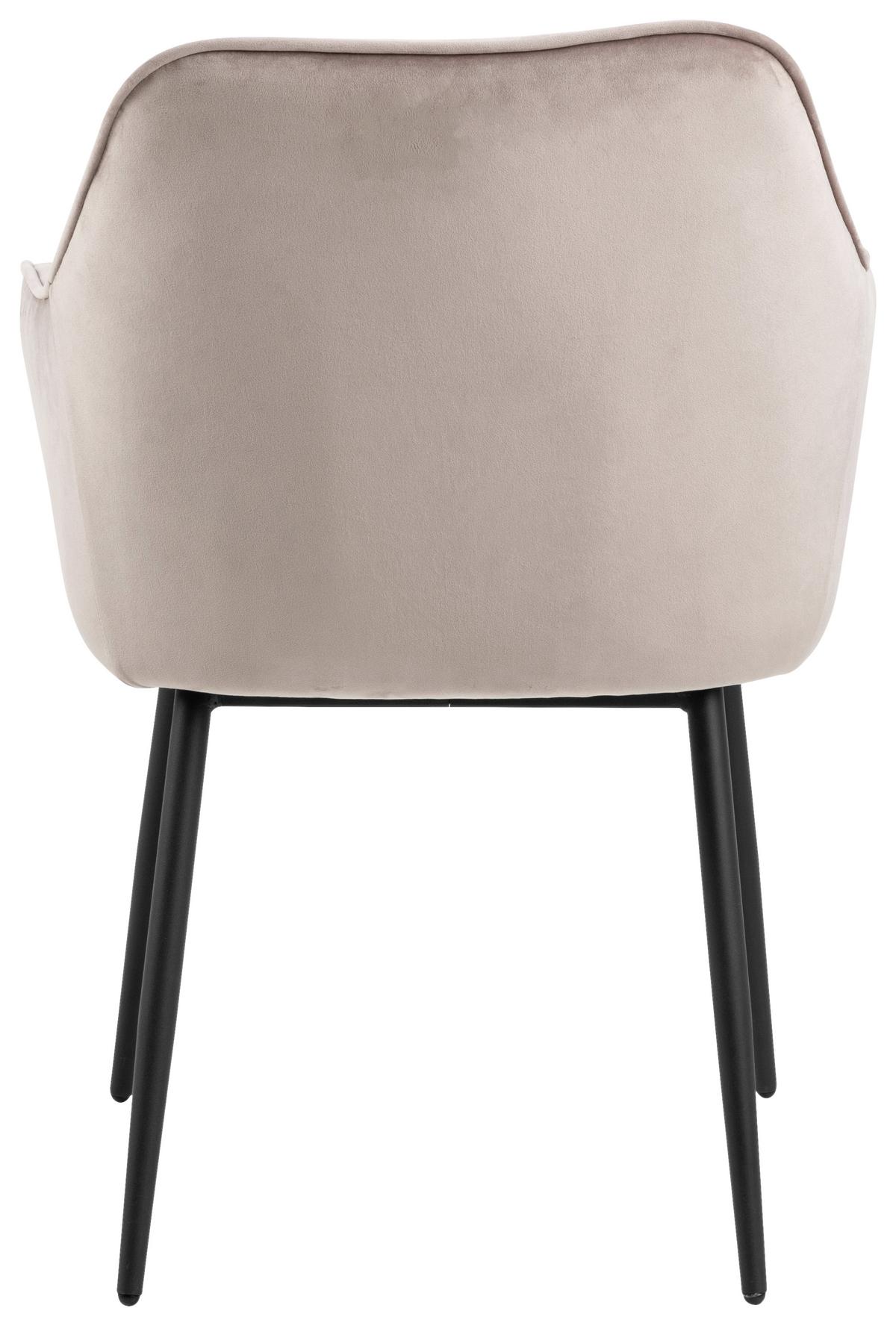 Stolička s podrúčkami BROOKE ružová - čierna/ružová, Trend, kov/textil (58/83/55cm) - Livetastic