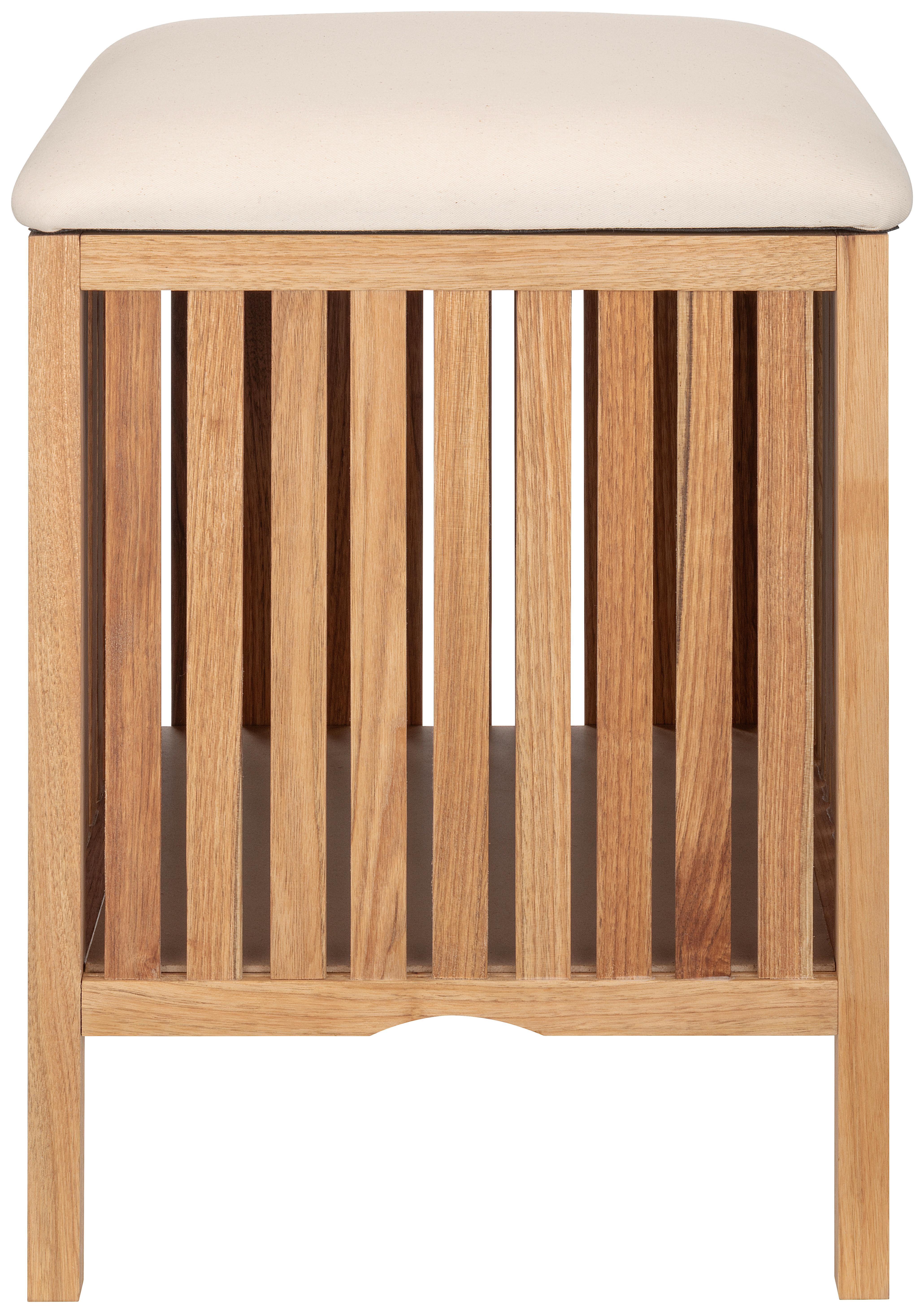 Badhocker Miguel - Naturfarben, KONVENTIONELL, Holz/Holzwerkstoff (39/39/52cm) - James Wood