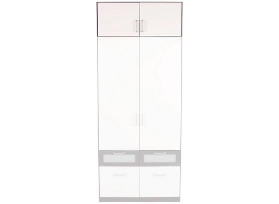 Nástavec Na Skříň Nagold-extra - šedá/bílá, Konvenční, kompozitní dřevo (91cm) Nástavec Na Skříň Nagold-extra - šedá/bílá, Konvenční, kompozitní dřevo (91cm)