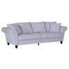 Bigsofa Lamour - Dunkelbraun/Hellgrau, KONVENTIONELL, Holz/Textil (270/80/110cm) - Livetastic