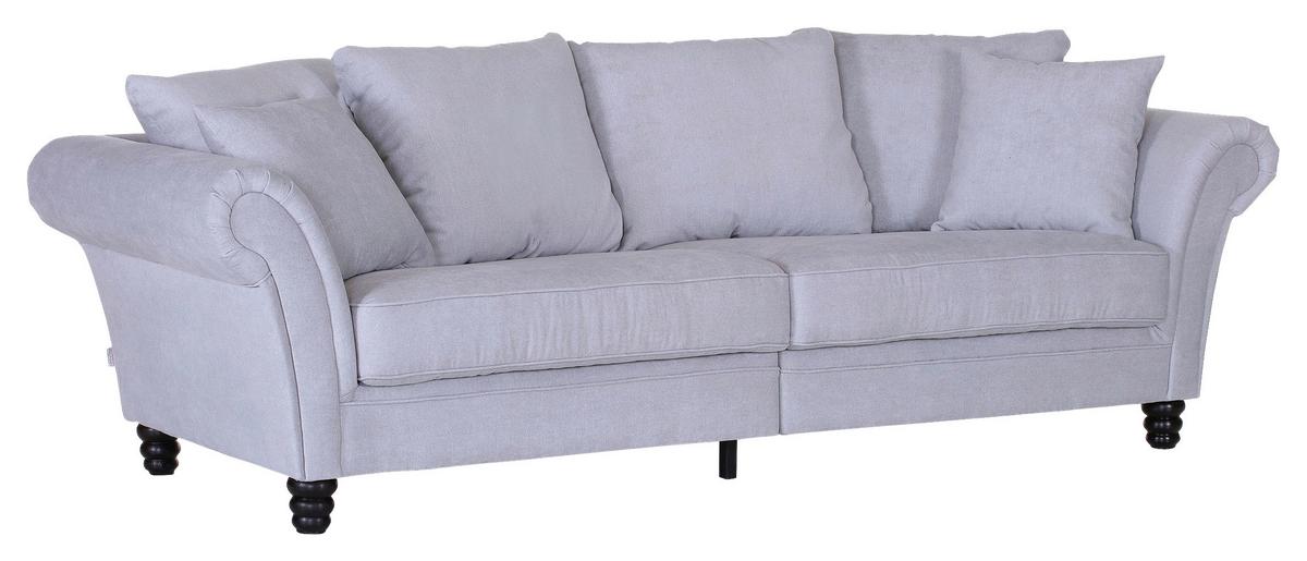 Bigsofa Lamour - Dunkelbraun/Hellgrau, KONVENTIONELL, Holz/Textil (270/80/110cm) - Livetastic