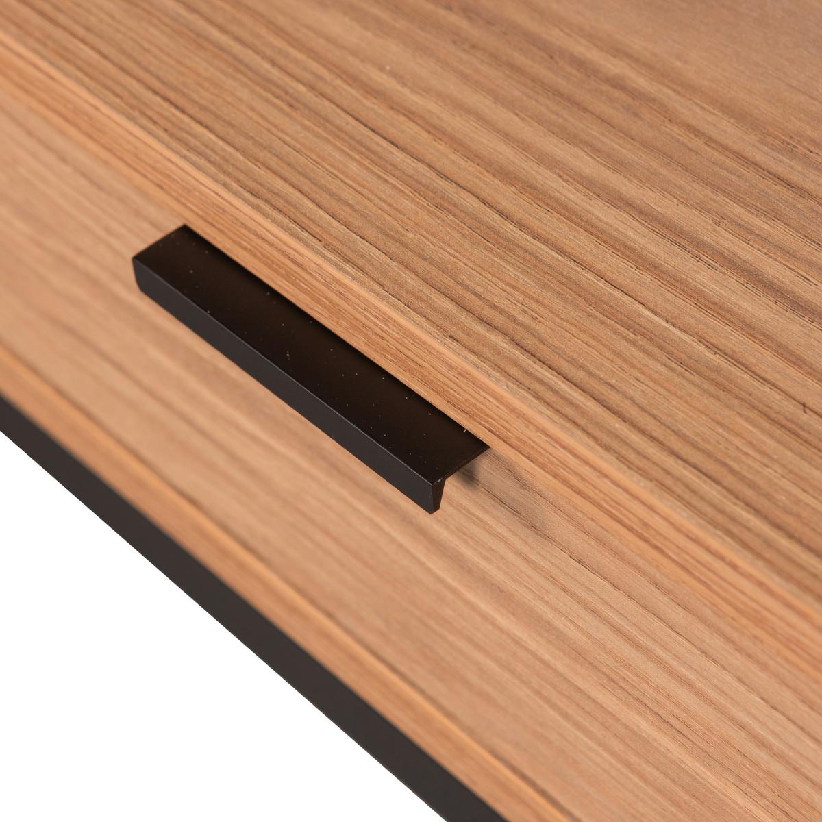 Schreibtisch Silas Eichefarben B: 140 Cm - Eichefarben/Schwarz, Design, Holz/Metall (140/44/75cm) - Livetastic