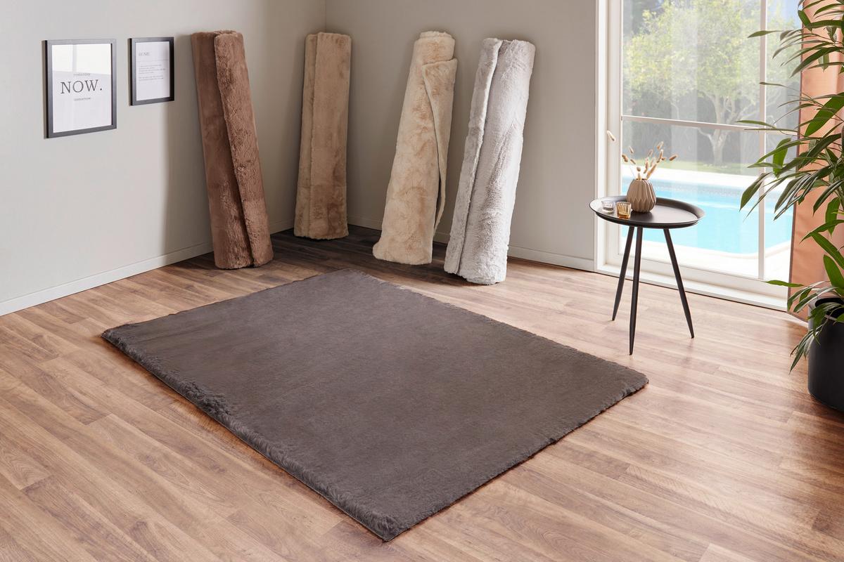Szörme Szőnyeg Margarete Kb. 120/160cm - sötétszürke, textil (120/160cm) - Luca Bessoni