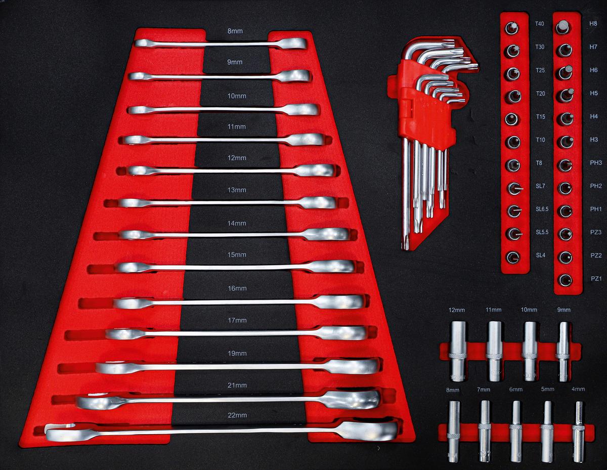 Werkstattwagen Schwarz/Rot B: 76 cm - Rot/Schwarz, Basics (76/89,5/46cm)