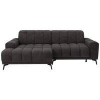 Rohová sedačka LAYA, levá, tmavě hnědá tkanina MEMPHIS - tmavě hnědá, Moderní, textil (155/250cm) - Premium Living