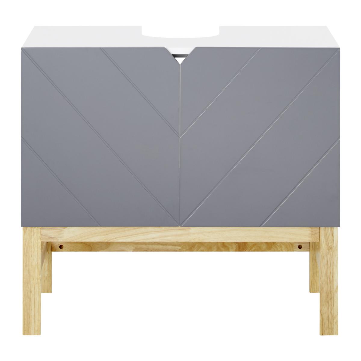 Spodní skříňka ROCCO - šedá/bílá, Moderní, dřevo (70/65/40cm) - Bessagi Home