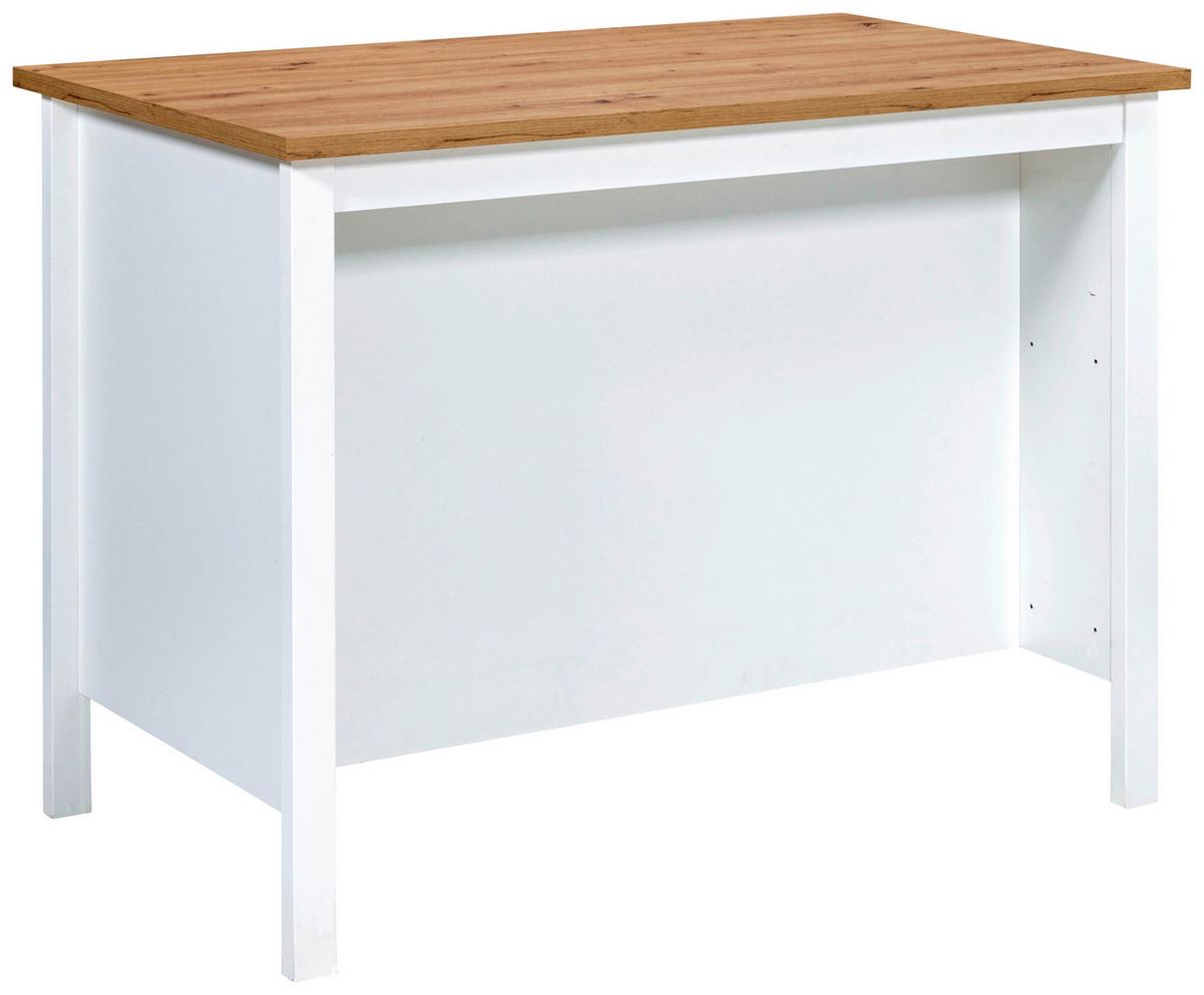 Spodní kuchyňská skříňka SAN SAN - bílá/barvy stříbra, Moderní, kov/kompozitní dřevo (124/91/75cm) - Mömax
