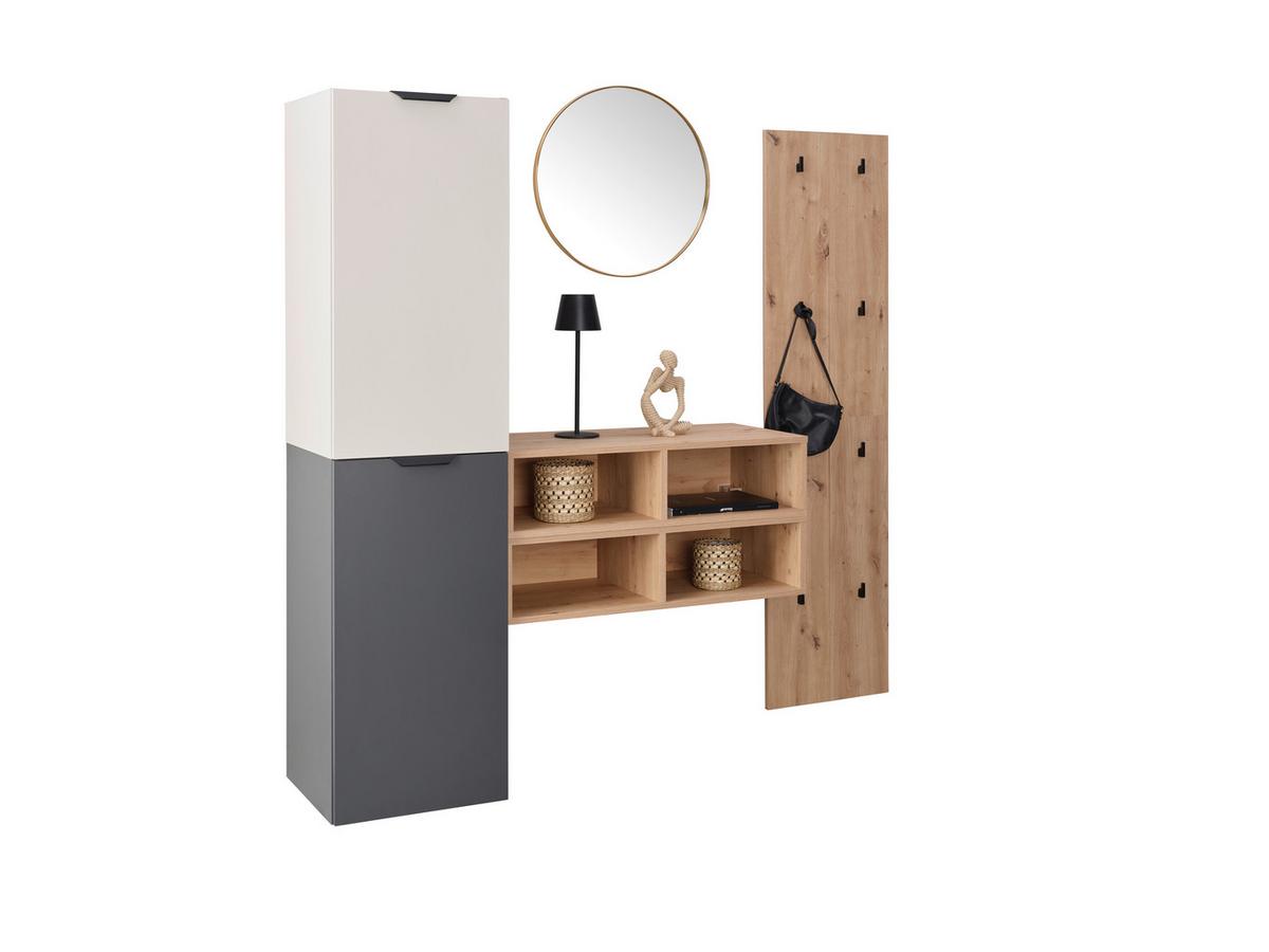 GARDEROBE CIAO SET 4 - Kaschmir/Eiche Artisan, MODERN, Holzwerkstoff (160/181/37,9cm)