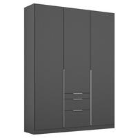 Drehtürenschrank 136cm Alabama, Grau - Grau, MODERN, Holzwerkstoff (136/229/54cm) - Rauch Möbel
